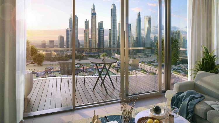 An Apartment That Overlooks The Dubai Towers