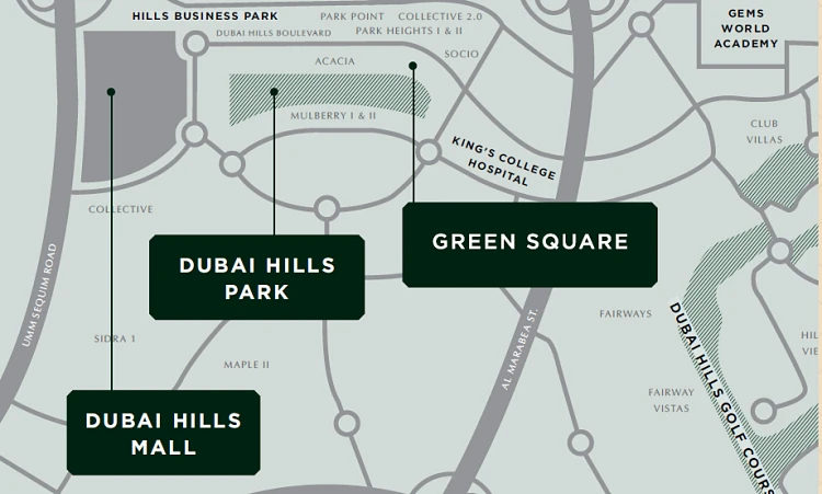 Green Square Map