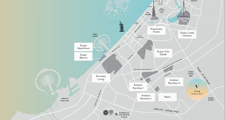 Map of The Valley Townhouses